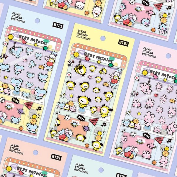 BT21 Clear Stickers - Minini - Image 2