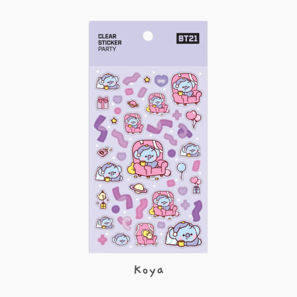 BT21 Clear Stickers - Party - Image 11