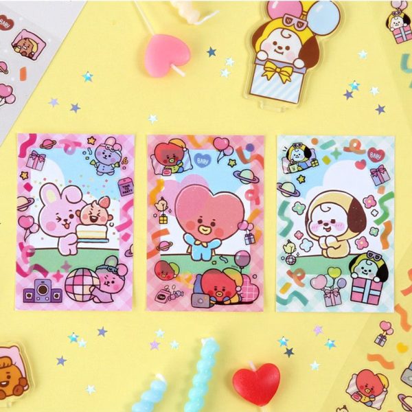 BT21 Clear Stickers - Party - Image 6