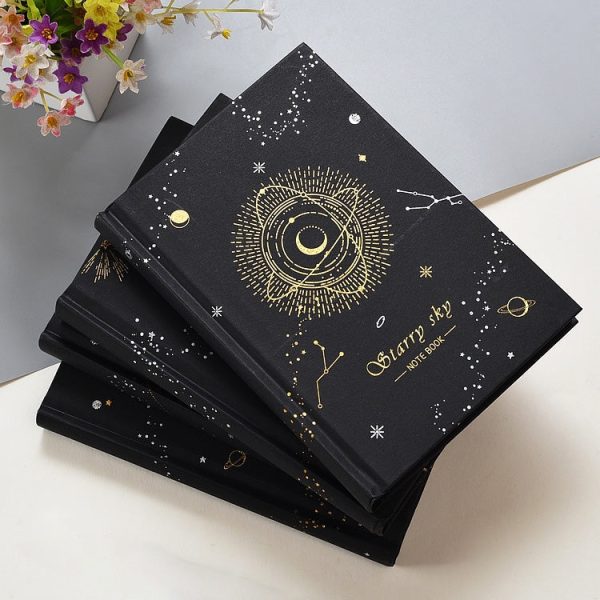 Starry Sky Black Paper Notebook - Image 3